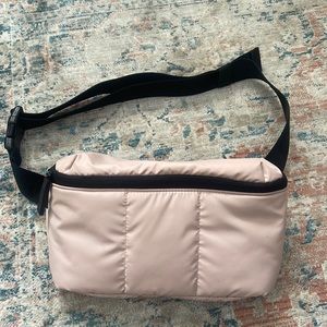 Calpak Luka Belt Bag in Rose Quartz